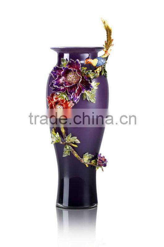 RORO Rich Fragrance enamel coloured glass decorative vase flower receptacle