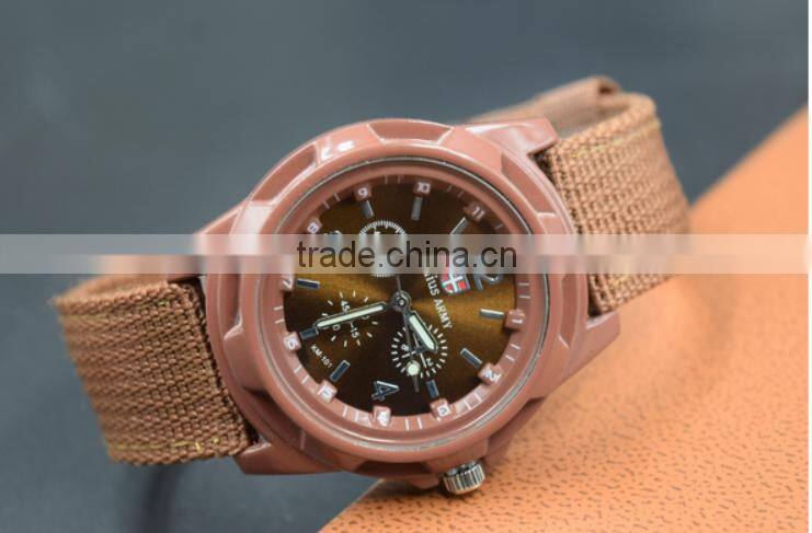 fashion woven man quartz gemius army fitness watch