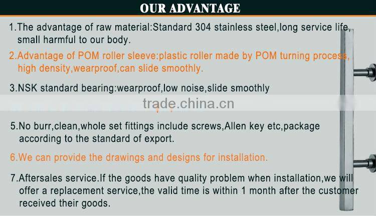 Huajian doors manufacturers sliding door wheels roller bearing hardware system