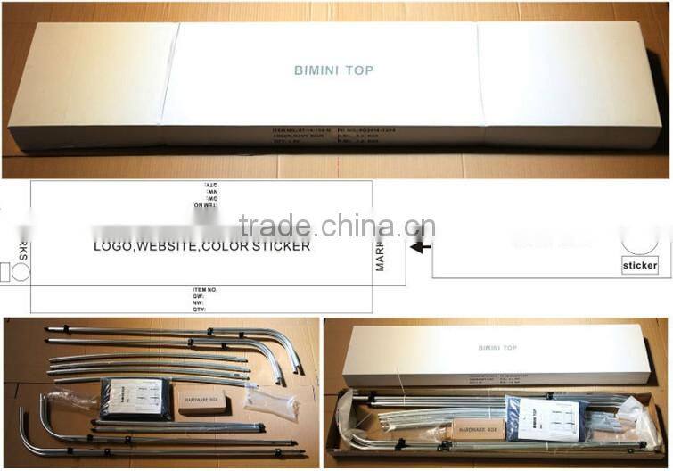 3 bow universal waterproof bimini boat tops with rear support poles