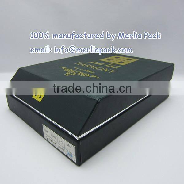 Custom Men Shirts Apparel Box Garments Boutique Classic Case Hinged Paper Box with Collar