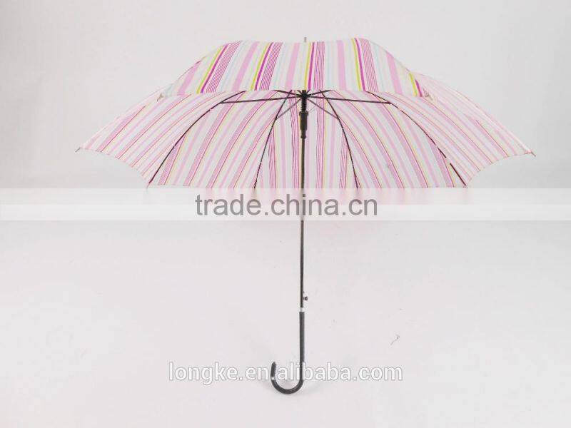 fancy straight shaft striped printing umbrella slender