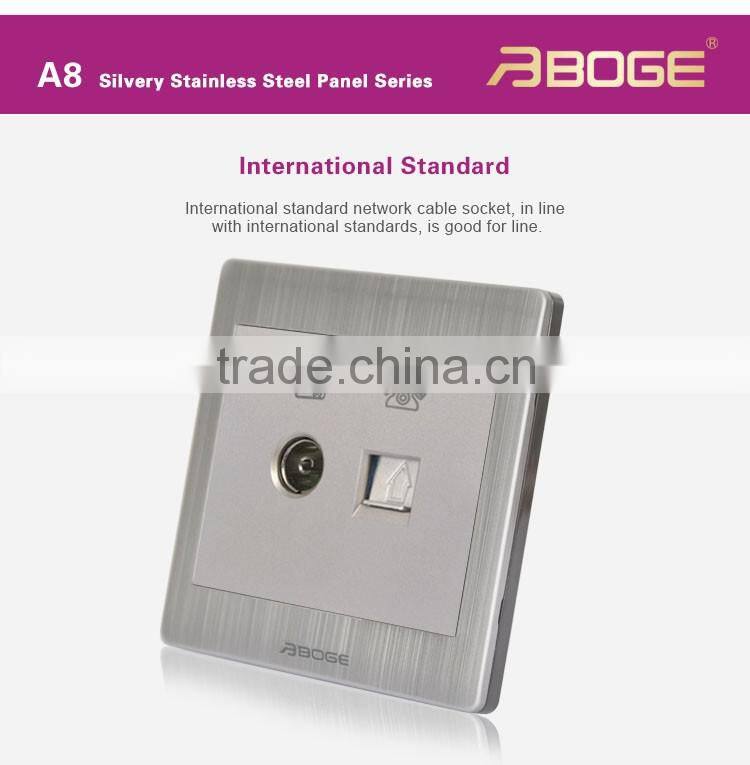 television socket and telephone socket stainless steel