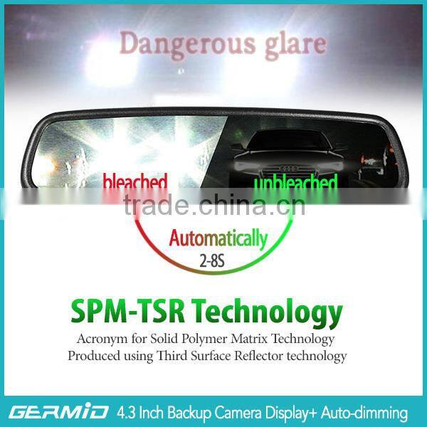 Germid Auto dimming rearview mirror with reverse camera rearview monitor
