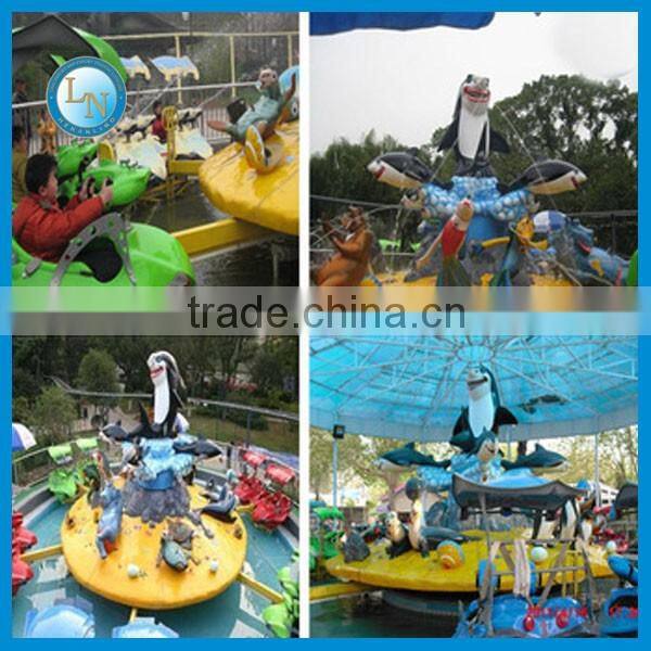 Amusement playground water equipment! China supplier carnival water kids shooting games shark island rides for sale