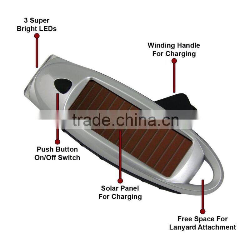 solar and dynamo flashlight mini led flashlight