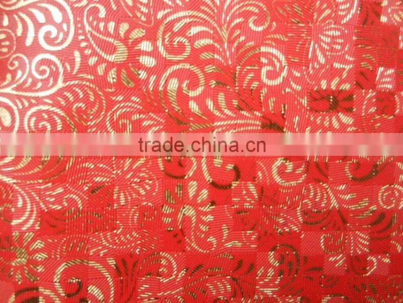 Hot new design gold print pvc leather for bags