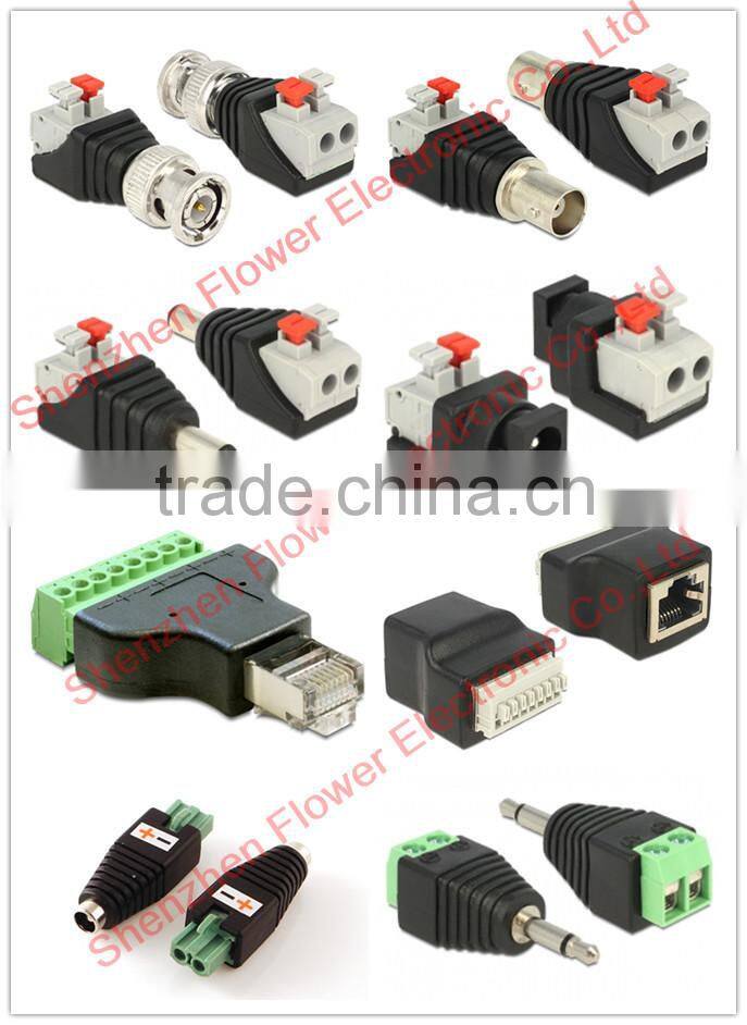 Ethernet RJ45 Male Plug To AV Screw Terminal 8pin Block Converter Adapter