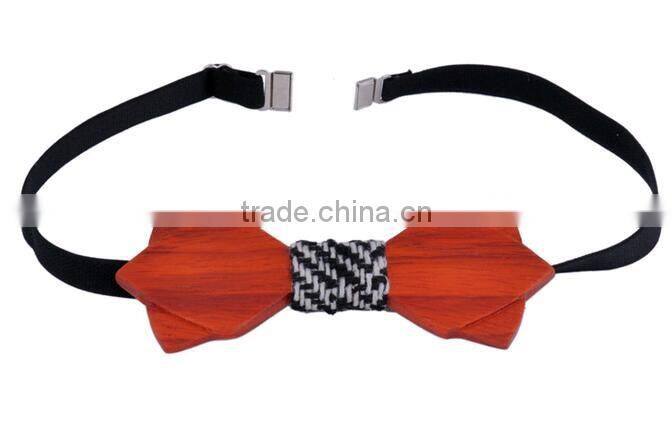 2016 Novelty Solid Good Quality Wood Bow Tie For Men Classic Wood Bowties Neckwear 3D Handmade Butterfly Wood Tie Factory