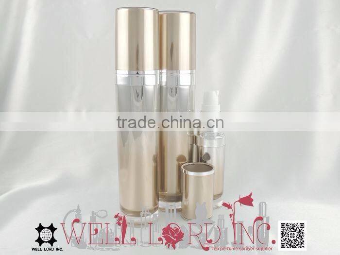 120ml pretty gold hot stamping cylinder MS lotion pump