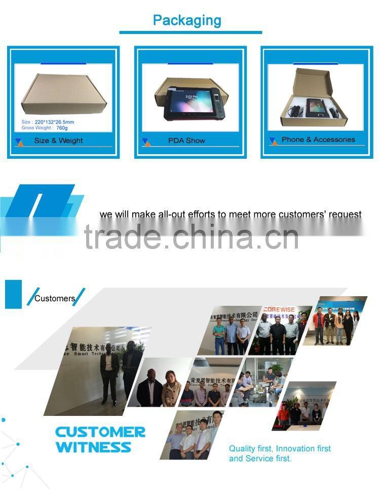 Google Android 6.0 industrial grade 7inch tablet with biometric reader