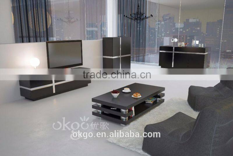 modern LED light tv cabinet