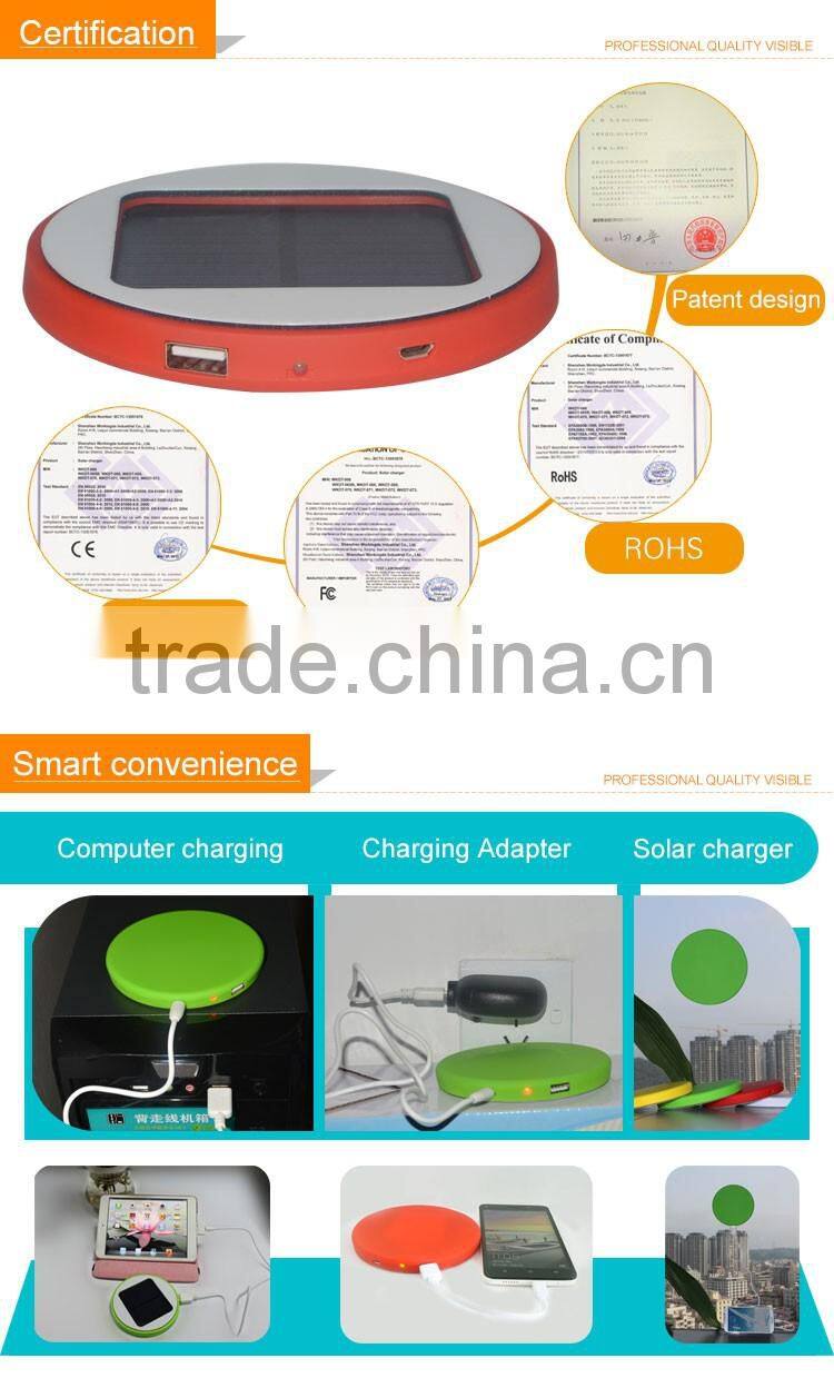 Unique design portable 1800Mah-5200Mah USB window solar mobile charger