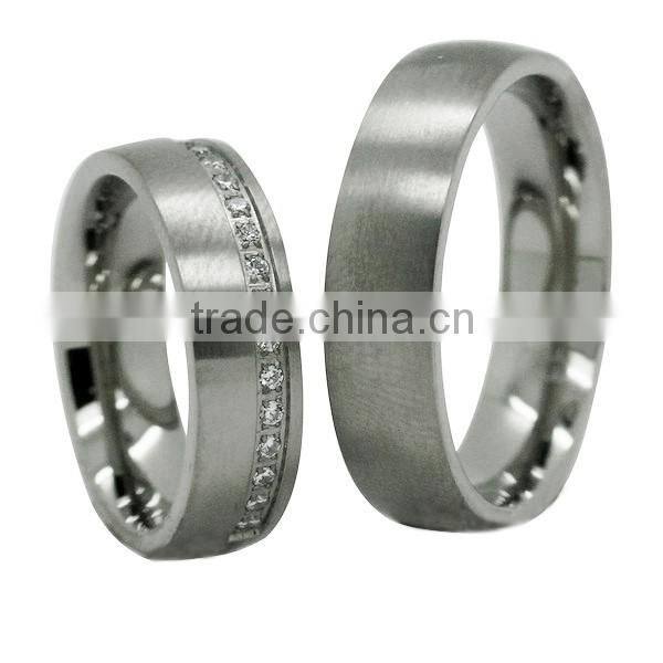 Newest Design Fancy Couple Rings Glod plating Elegant Wedding Ring Sets