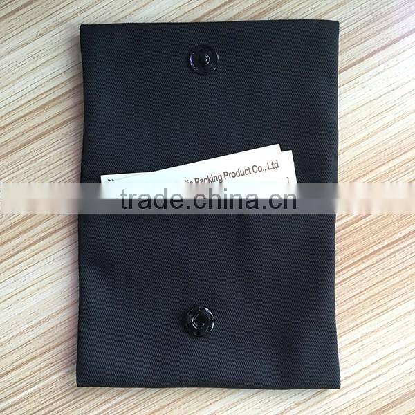 black cotton canvas messenger pouch