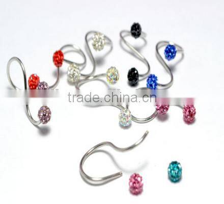 Gem crystal jeweled body piercing jewelry free belly button rings twister belly button ring navel belly ring