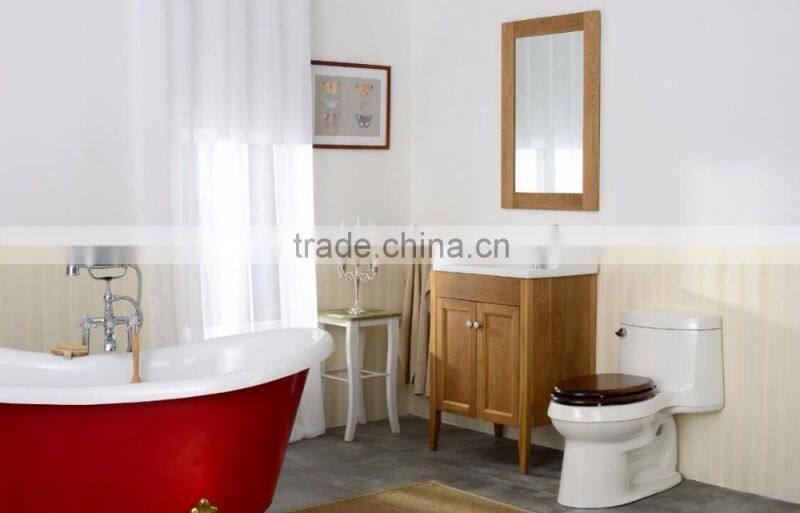 Simple floor standing American style brown bathroom vanity