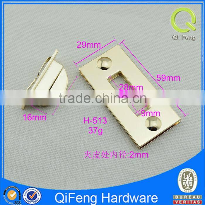 H-660 bag accessories wholsale light gold manual twist lock