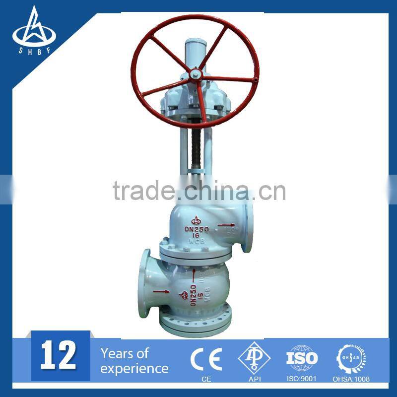 API manuel alumina Slurry valve, Y type ball slurry valve