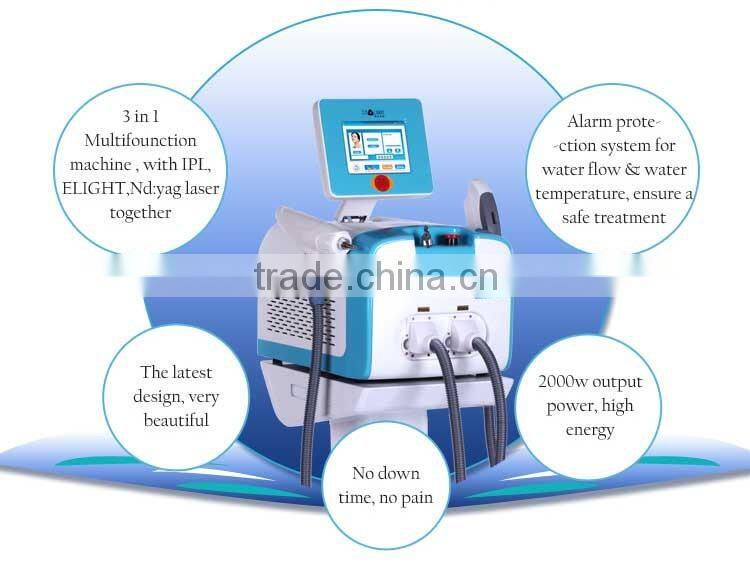 Christmas biggest discount ! Powerful 2 in 1 multifunctional IPL ND YAG Laser CPC Connector IPL Forever Hair Removal Machine
