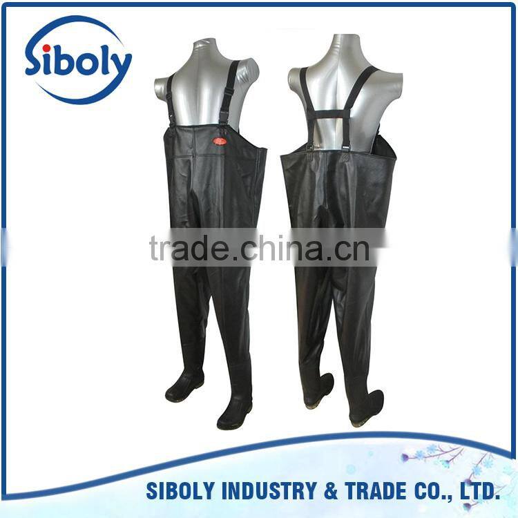 Export quality products high demand products chest high waders being used as waterproof fish farming work wear
