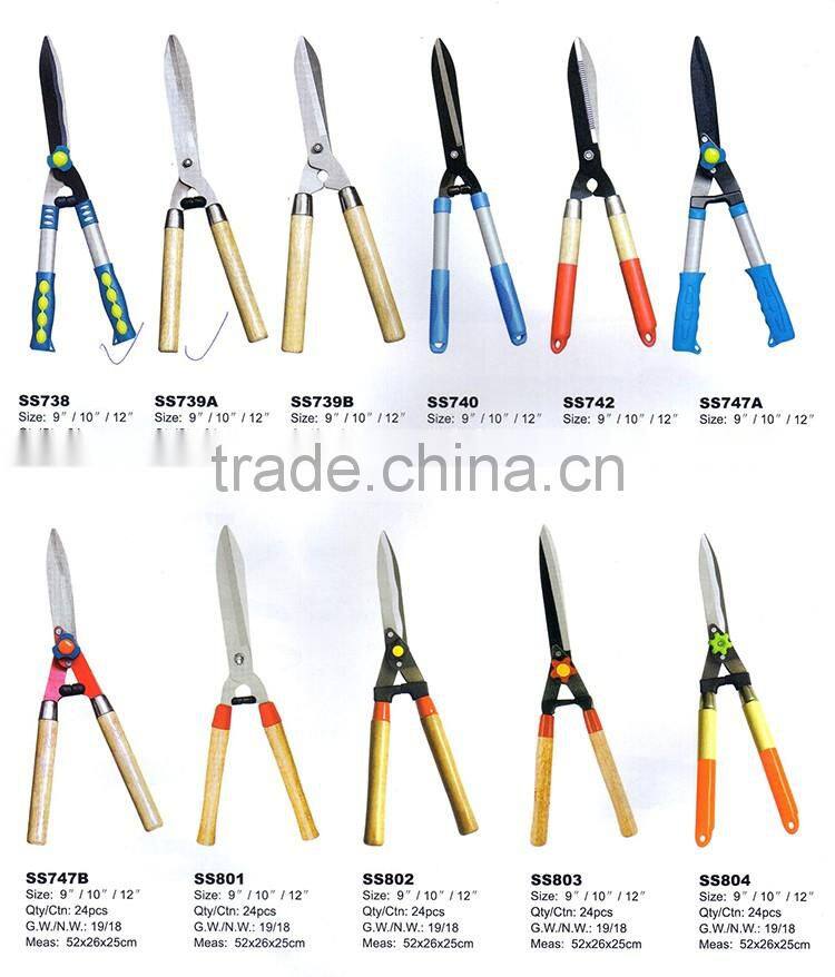 Comfortably use bypass ratchet lopper hedge pruning shears