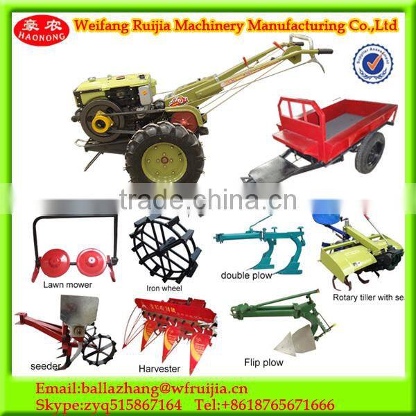 ISO 9001Certificate multifunctional easy work corn planter ,walking tractor with farm implements for sale
