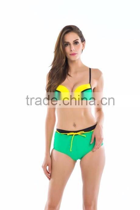 summer sexy sweet girl high waist swim wear
