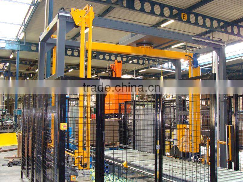 Rotary arm type fully automatic pallet wrapping machine