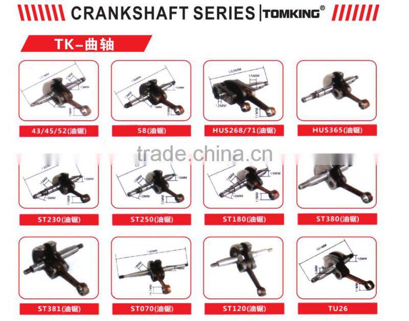 Crank Shaft , Chain Saw Crank Shaft, Chain Saw Spare Parts
