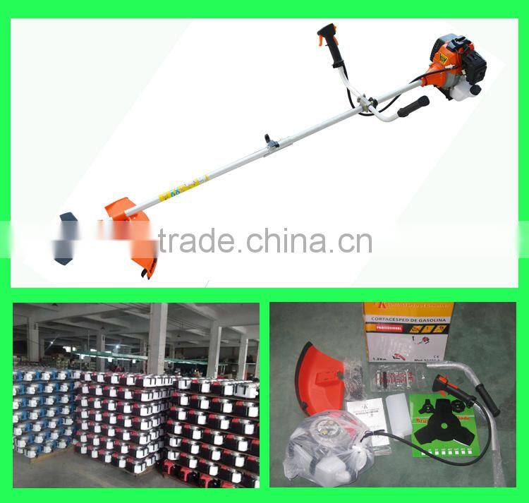 Pop selling gasoline grass cutter and 52cc grass trimmer with blade and nylon head