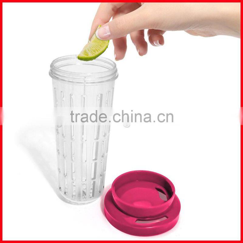 1000ml Fruit Infusing Infuser Water Bottle BPA Free Plastic Sports Detox Health