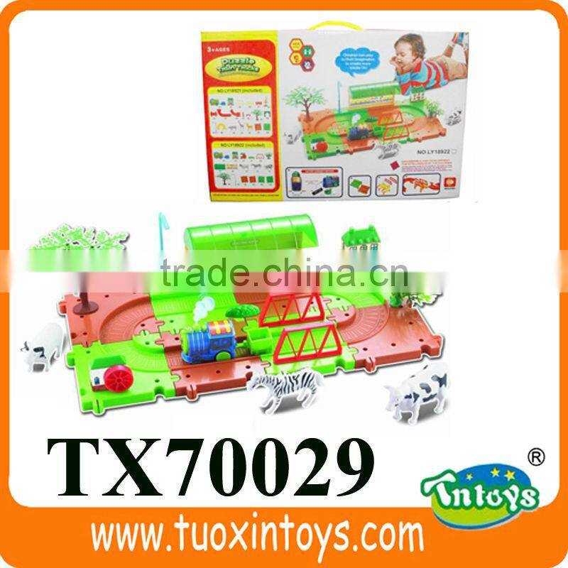Electric light toy train rail