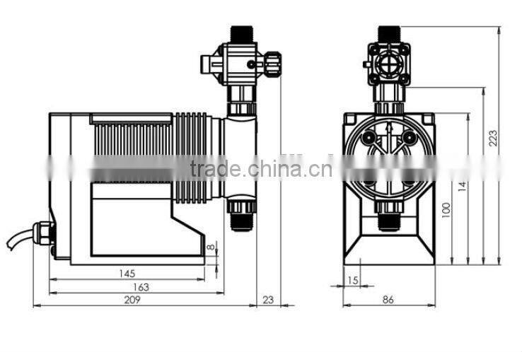 A Series Solenoid Diaphragm Dosing Metering Pump