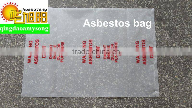 Asbestos clear plastic packing jumbo custom plastic bags