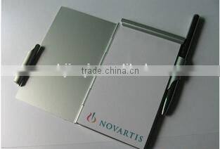 Card Holder With Note & Pen Promotional / Aluminum Note Book