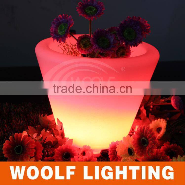 led outdoor small plastic flower pots