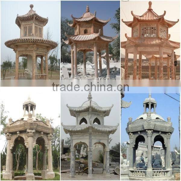 Decorative Long Stone Garden Corridor Gazebo