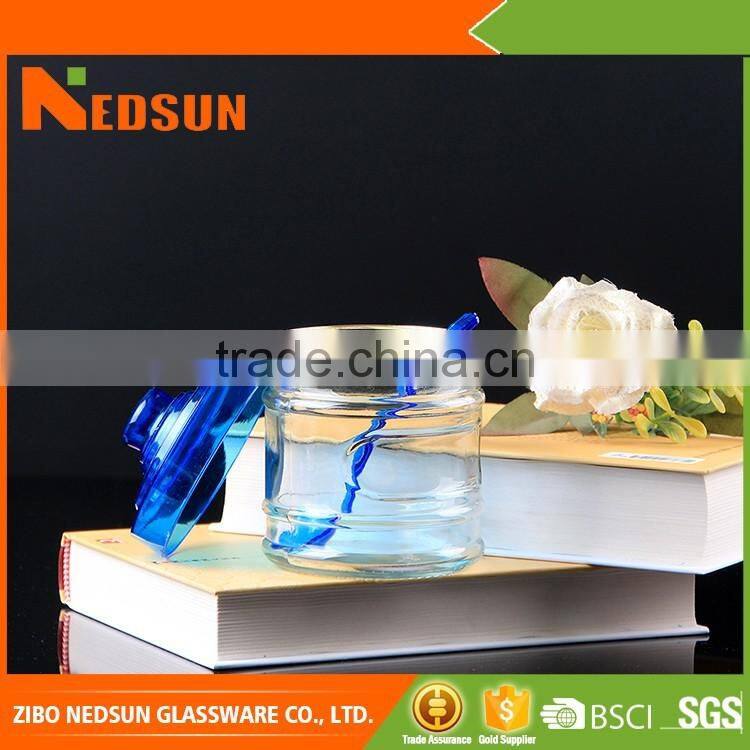 2016 high quality wholesale glass jar with spoon
