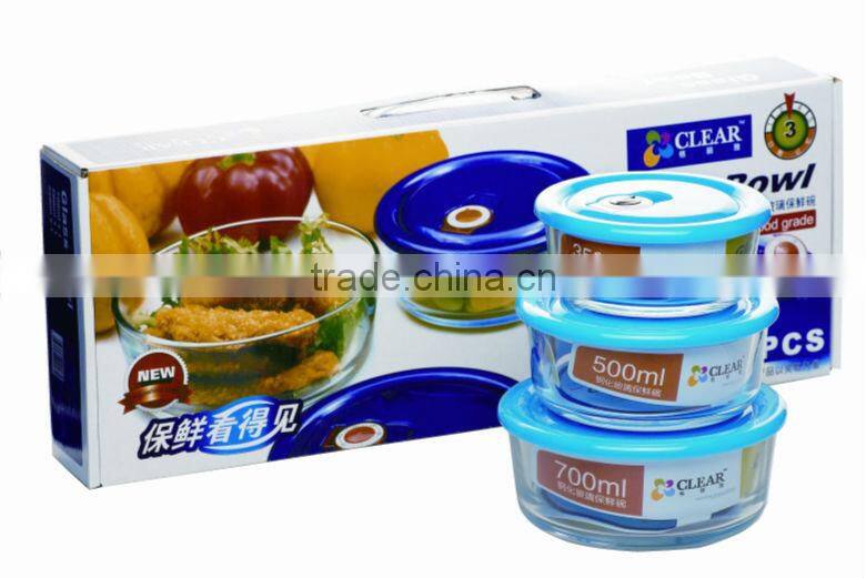 Wholesales tempered clear glass bowl