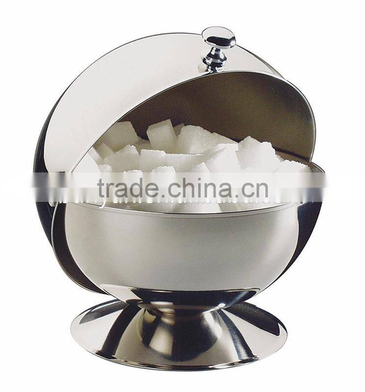 Stainless Steel Spice Jar Condiment Server Sugar Bowl with Rolltop Lid