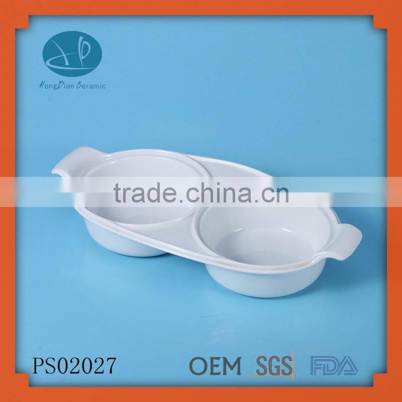 Good qulity dishwasher safe unique shape plain white ceramic wedding plates dishes