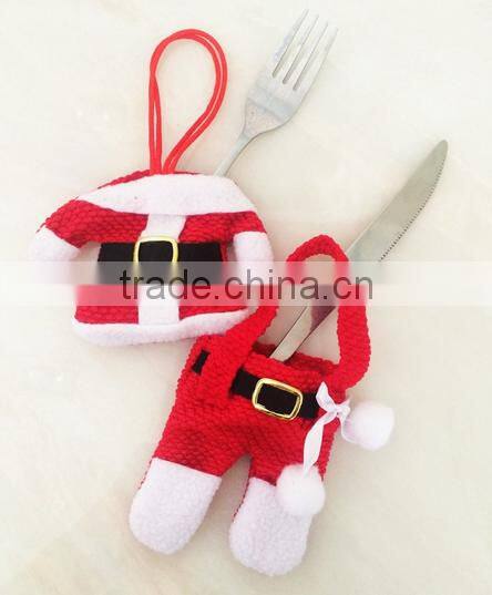 Hot-selling Christmas Tableware Storage Kits Cute Christmas Table Knife And Fork Decorative Cover Holder, Christmas Decorations