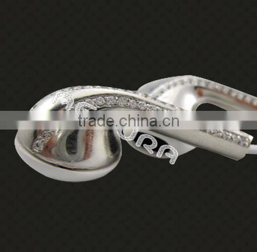 High quality gold earphone with diamond for iphone 6, 24k luxury in-ear earphone,for iphone gold earphone