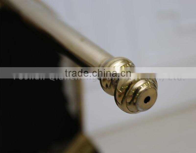 Luxury gold stainless steel louis wedding chair covers PU