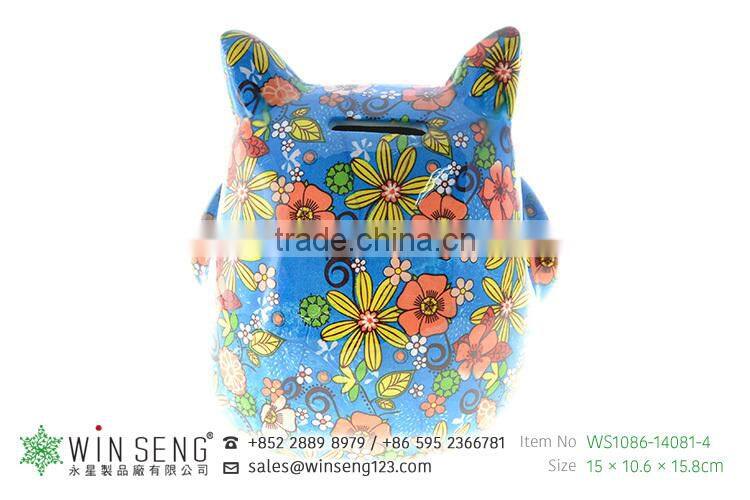 handmade funny ceramic owl money boxes decorative coin bank