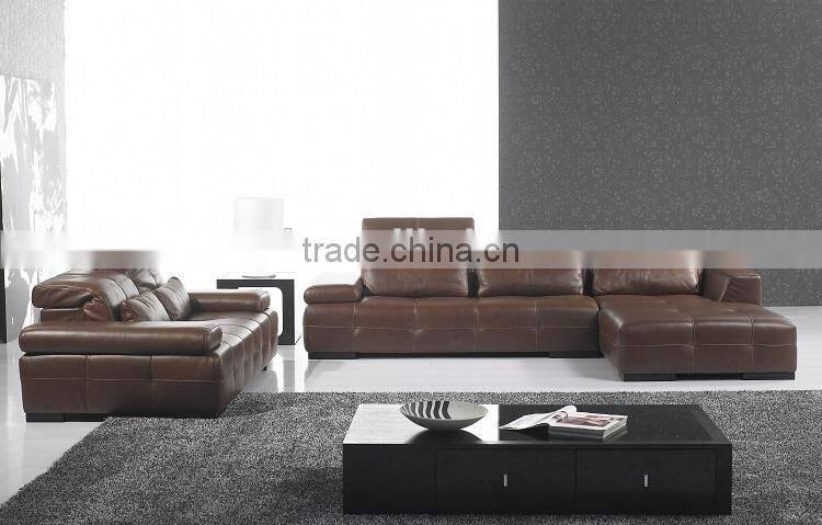 Post modern leisure living room leather corner sofa K815