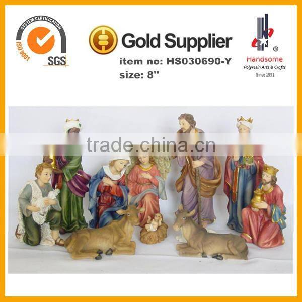 8''H polyresin religious jesus nativity sets