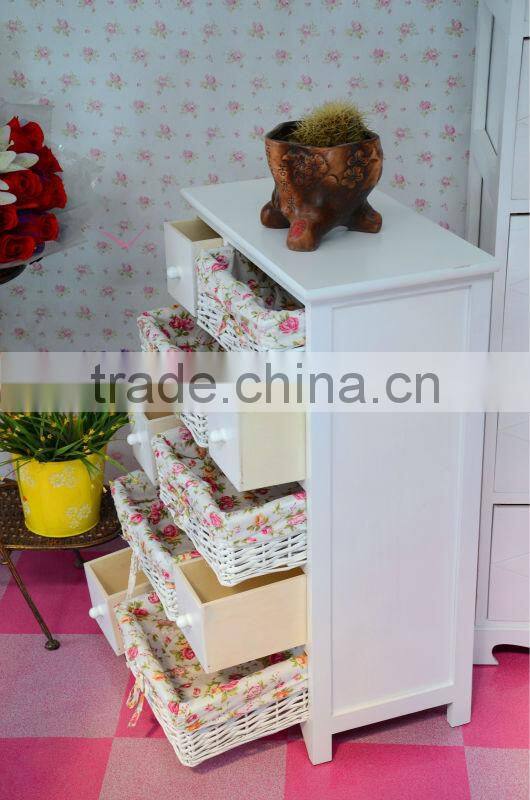 Small antique wooden storage cabinet in living room