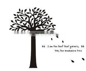 Black PVC Family Tree Self Adhesive Wall Decor Stickers